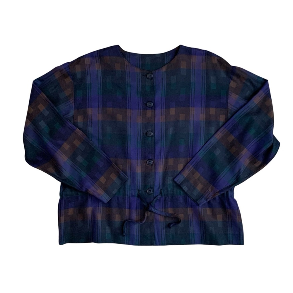 Vintage Baronesa Plaid Tartan Top Size Medium